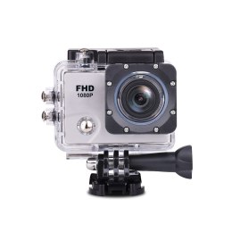 Kamera sportowa 1080P Full HD Wi-Fi 12Mpx wodoodporna szerokokątna + akcesoria biała HURTEL