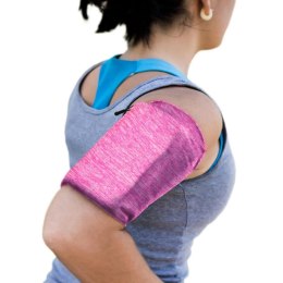 Opaska na ramię do biegania ćwiczeń fitness armband L różowa HURTEL