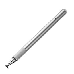 Dwustronny pojemnościowy rysik disc stylus + żelopis długopis srebrny BASEUS